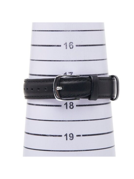 Tiffany & Co Atlas Watch Silver Black Leather display picture 3
